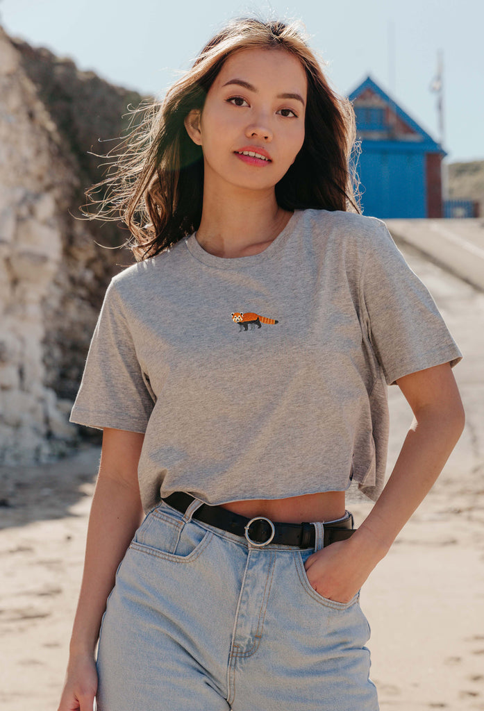 red panda womens cropped t-shirt Big Wild Thought