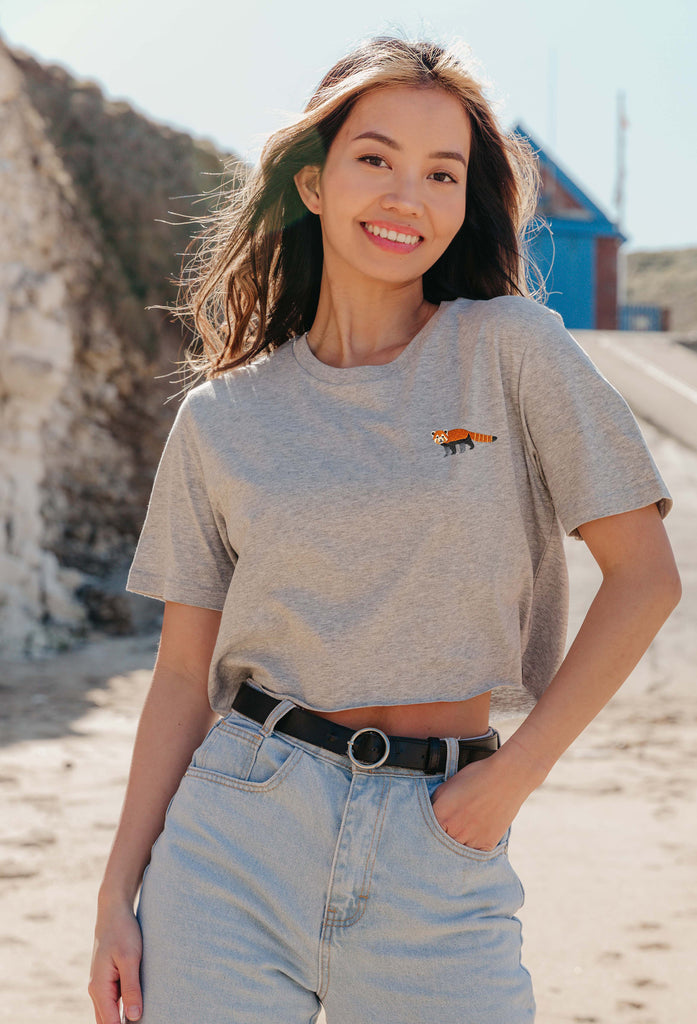 red panda womens cropped t-shirt Big Wild Thought
