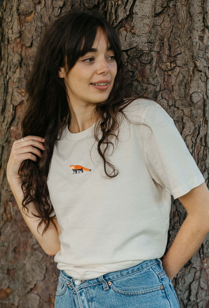 red panda womens t-shirt Big Wild Thought