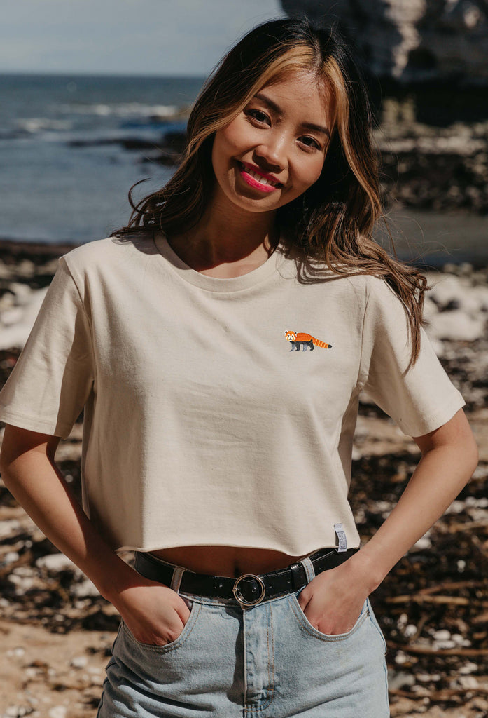 red panda womens cropped t-shirt Big Wild Thought