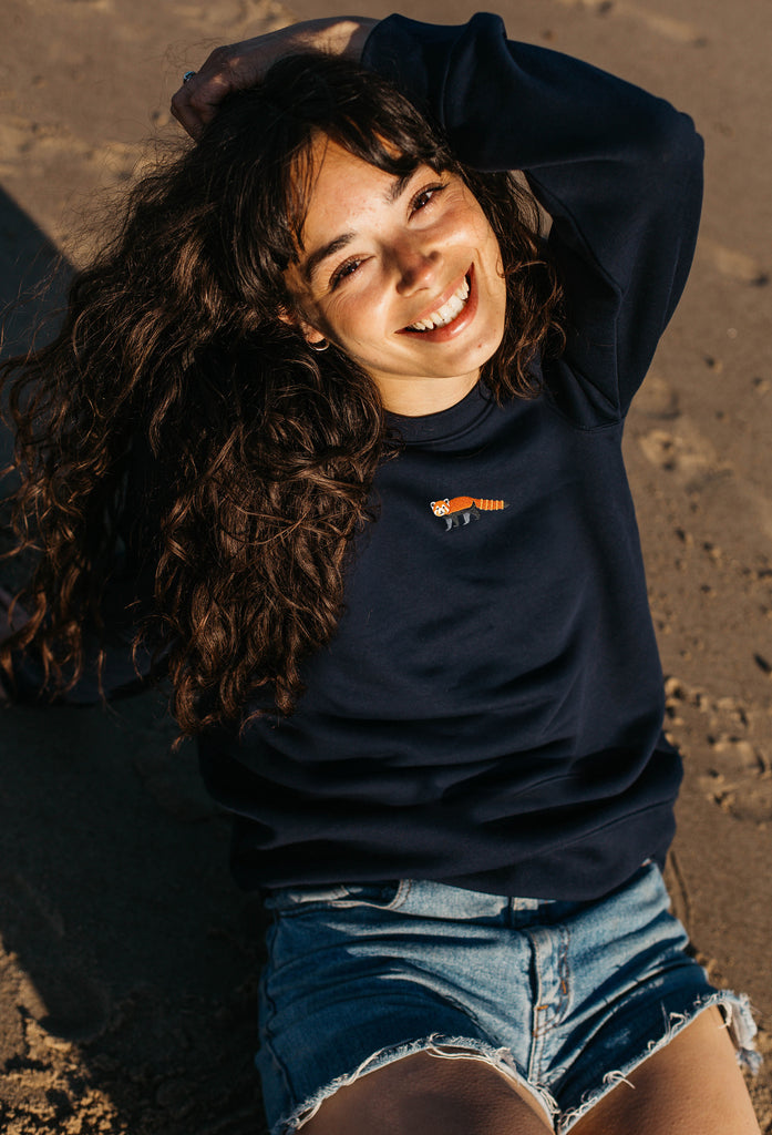 red panda womens sweatshirt Big Wild Thought