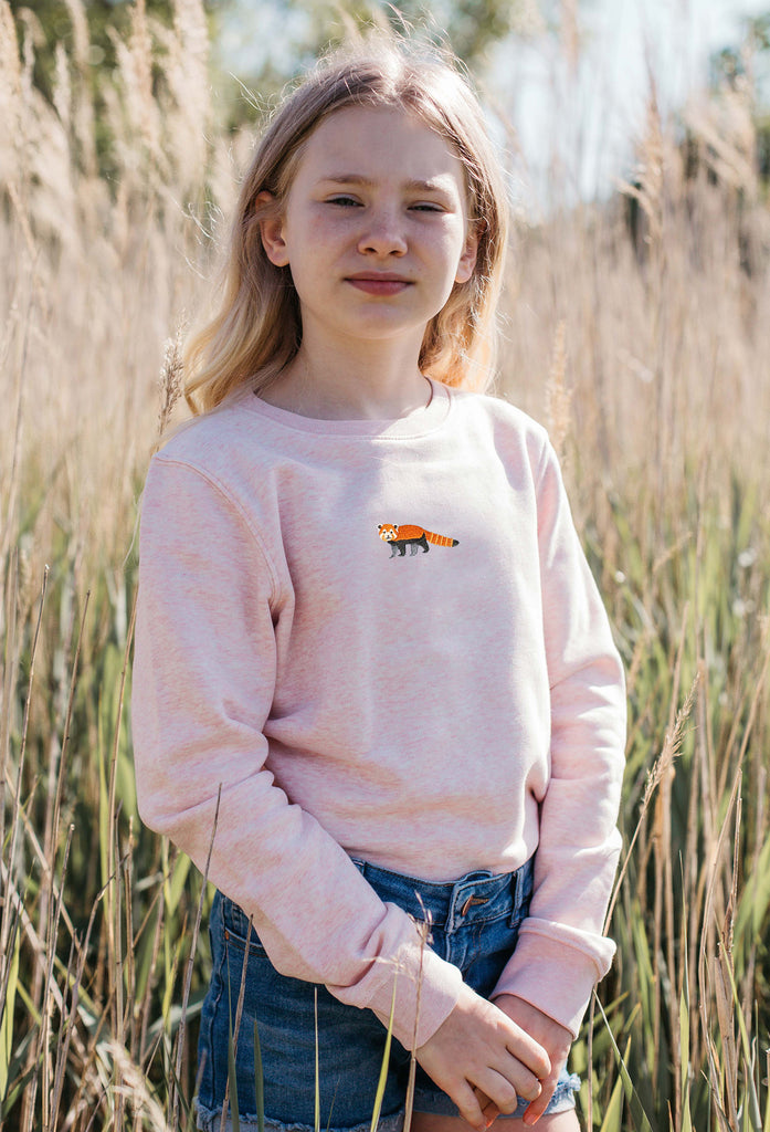 red panda childrens sweatshirt Big Wild Thought