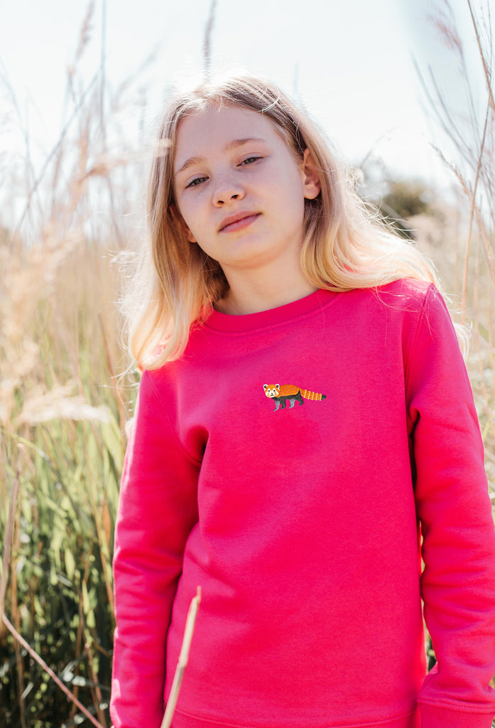 red panda childrens sweatshirt Big Wild Thought