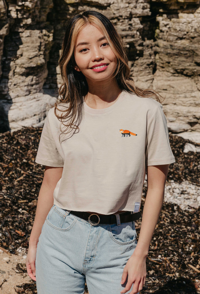 red panda womens cropped t-shirt Big Wild Thought