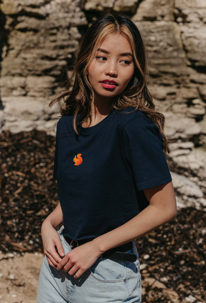 red squirrel womens cropped t-shirt Big Wild Thought