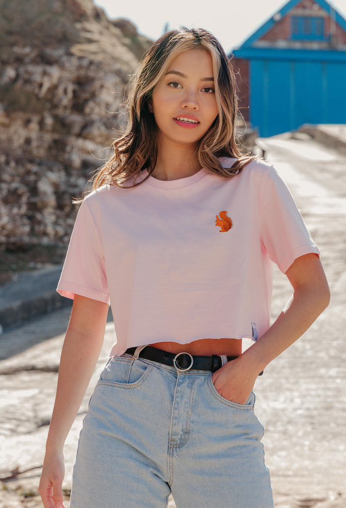 red squirrel womens cropped t-shirt Big Wild Thought