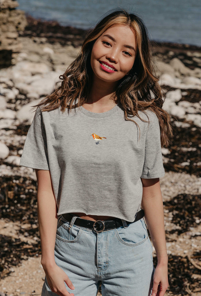 robin womens cropped t-shirt Big Wild Thought