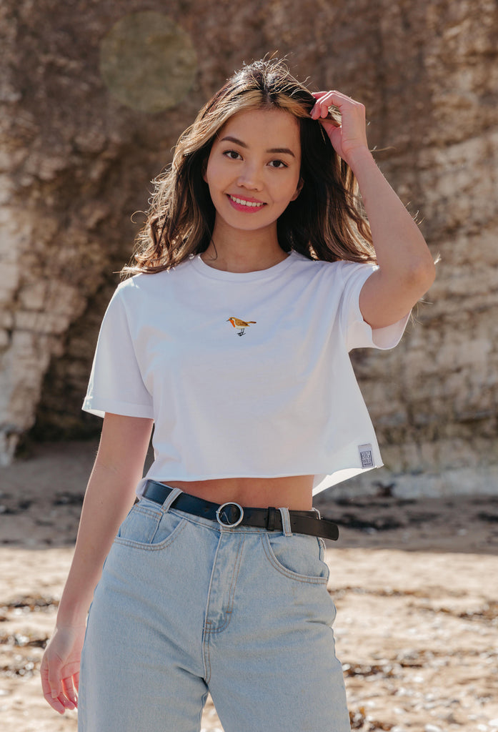 robin womens cropped t-shirt Big Wild Thought