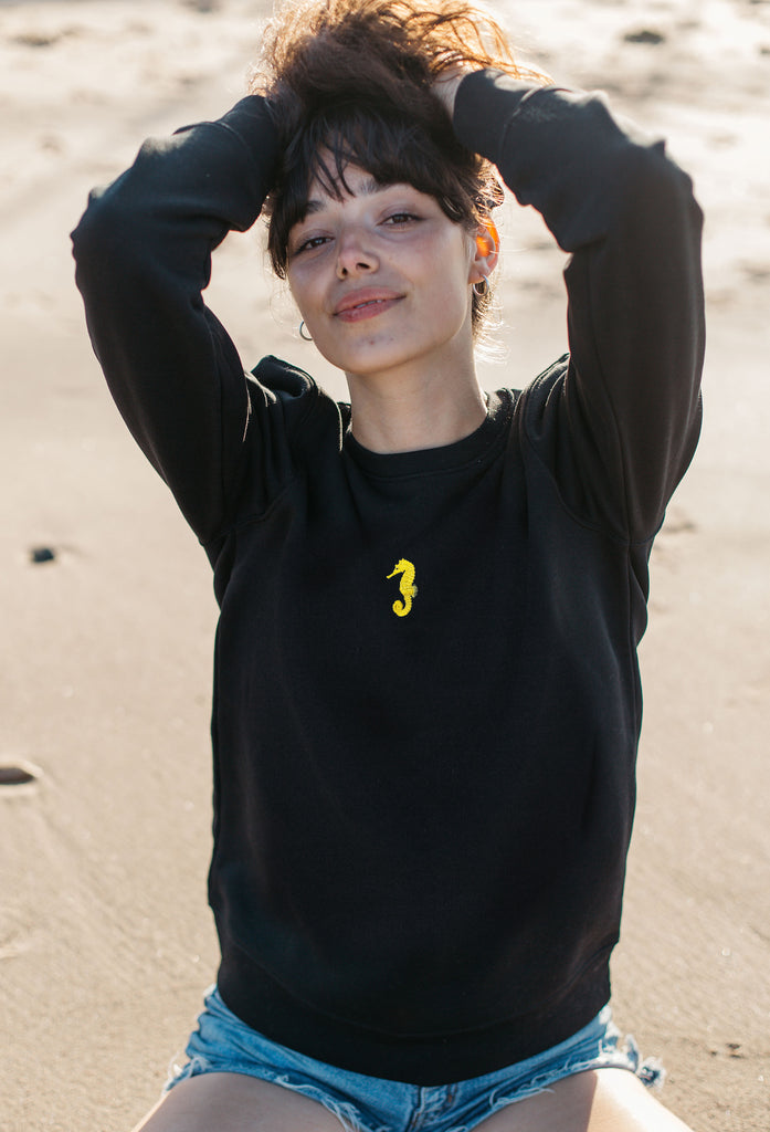 seahorse womens sweatshirt Big Wild Thought