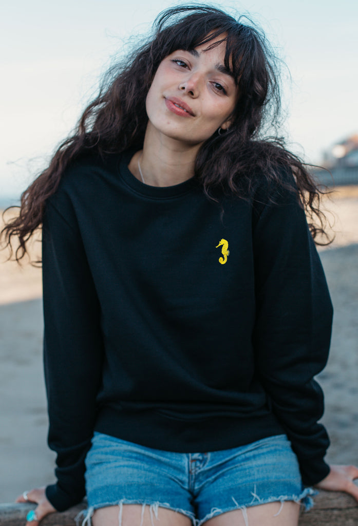 seahorse womens sweatshirt Big Wild Thought