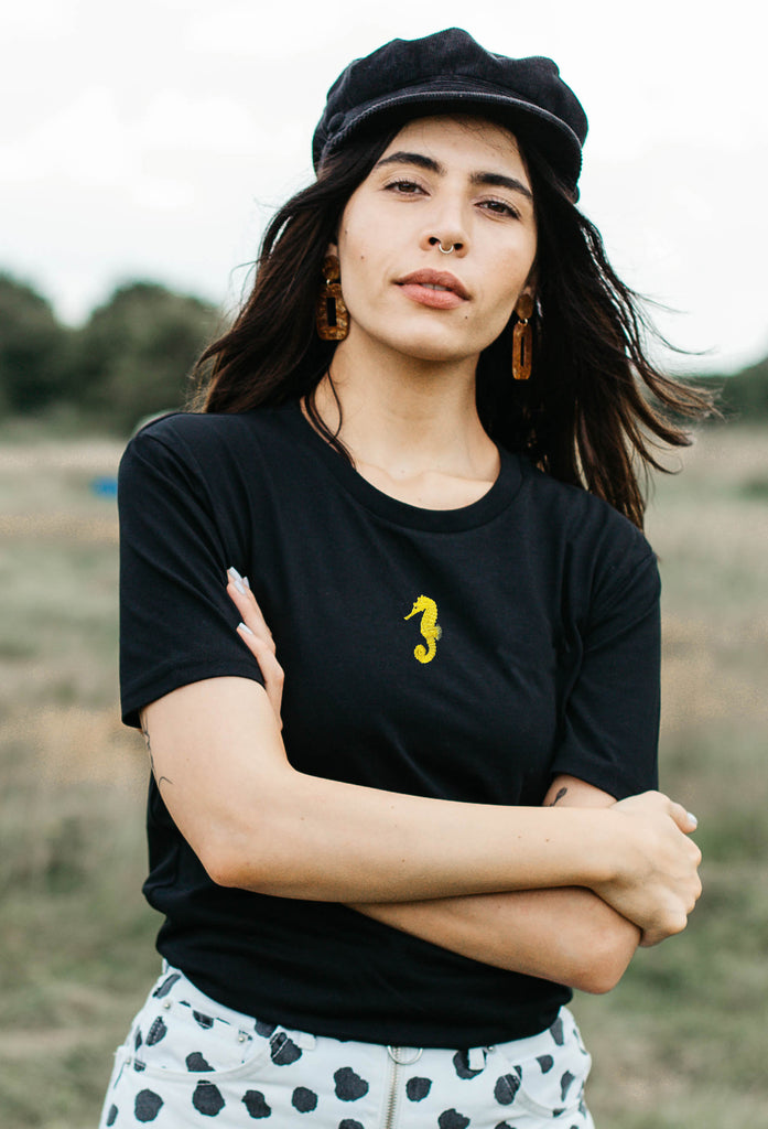 seahorse womens t-shirt Big Wild Thought