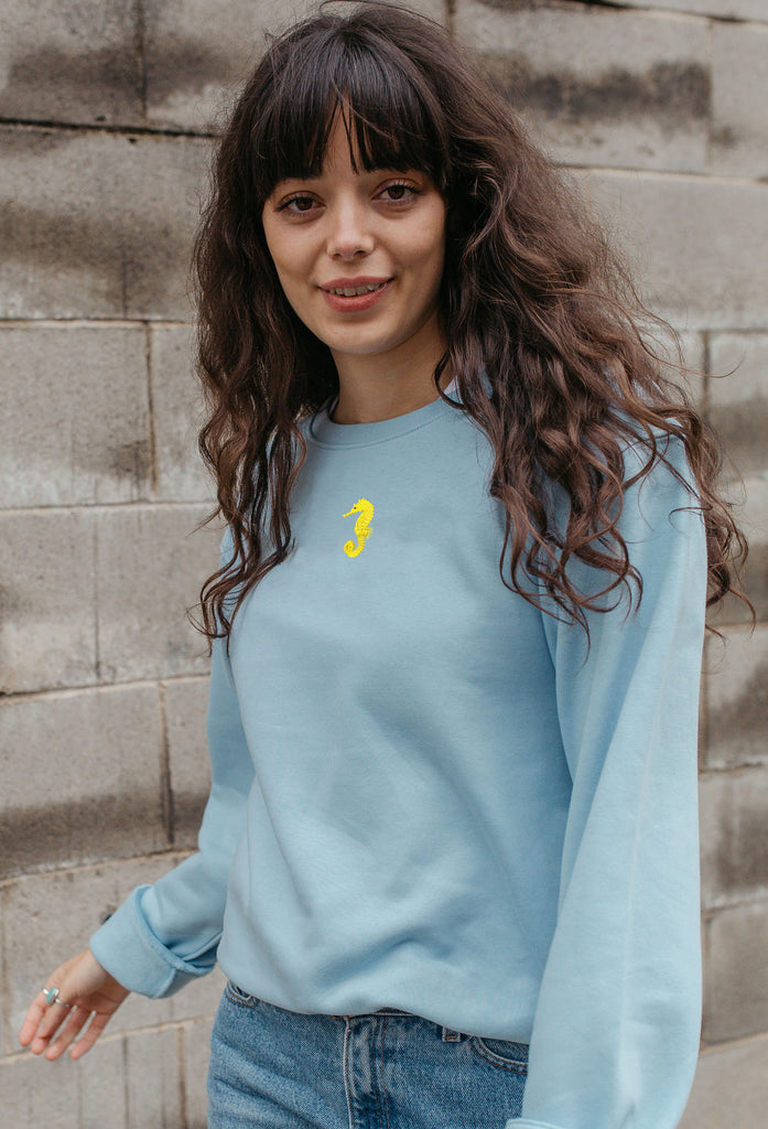 seahorse womens sweatshirt Big Wild Thought