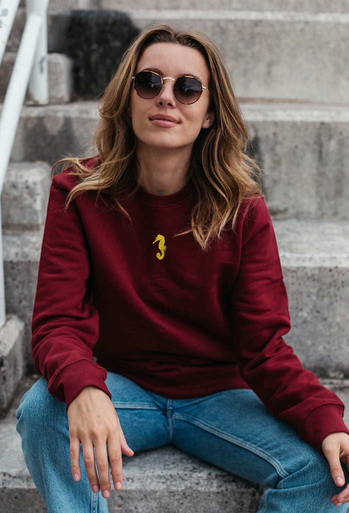 seahorse womens sweatshirt Big Wild Thought