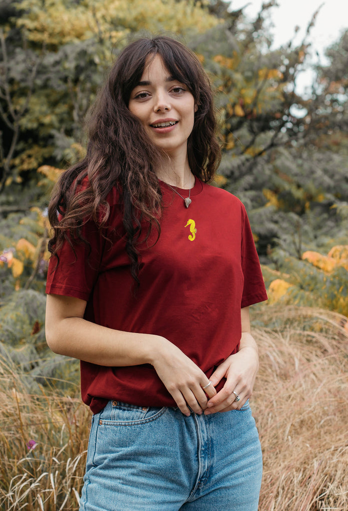 seahorse womens t-shirt Big Wild Thought