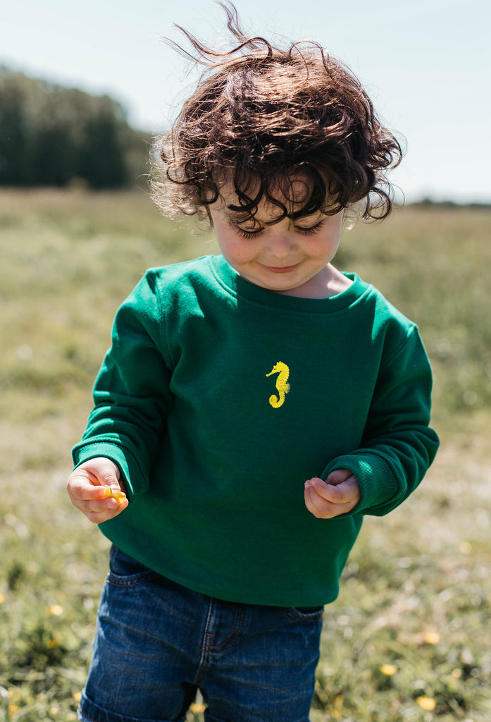 seahorse childrens sweatshirt Big Wild Thought