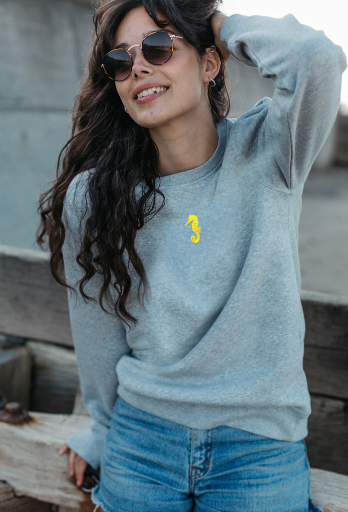 seahorse womens sweatshirt Big Wild Thought