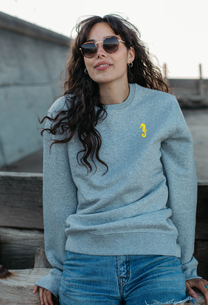 seahorse womens sweatshirt Big Wild Thought