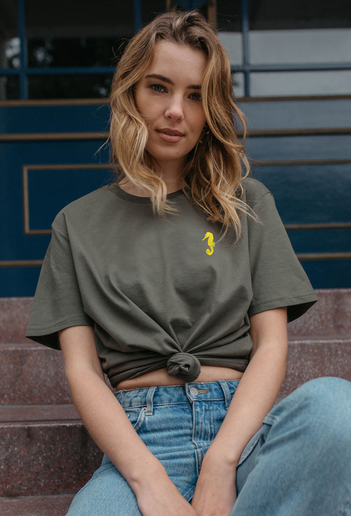 seahorse womens t-shirt Big Wild Thought