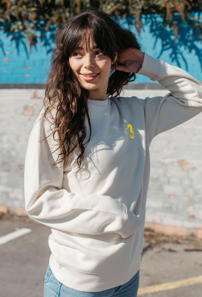 seahorse womens sweatshirt Big Wild Thought