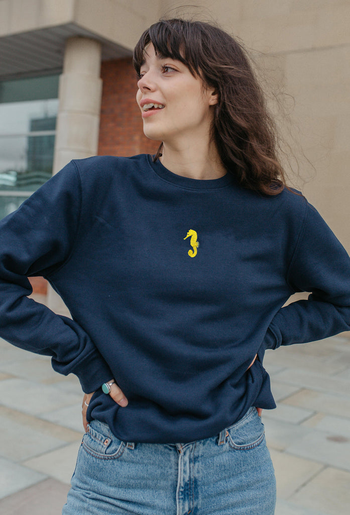 seahorse womens sweatshirt Big Wild Thought