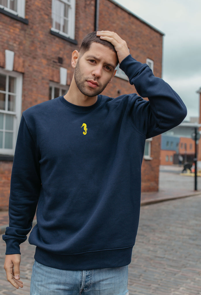 seahorse mens sweatshirt Big Wild Thought
