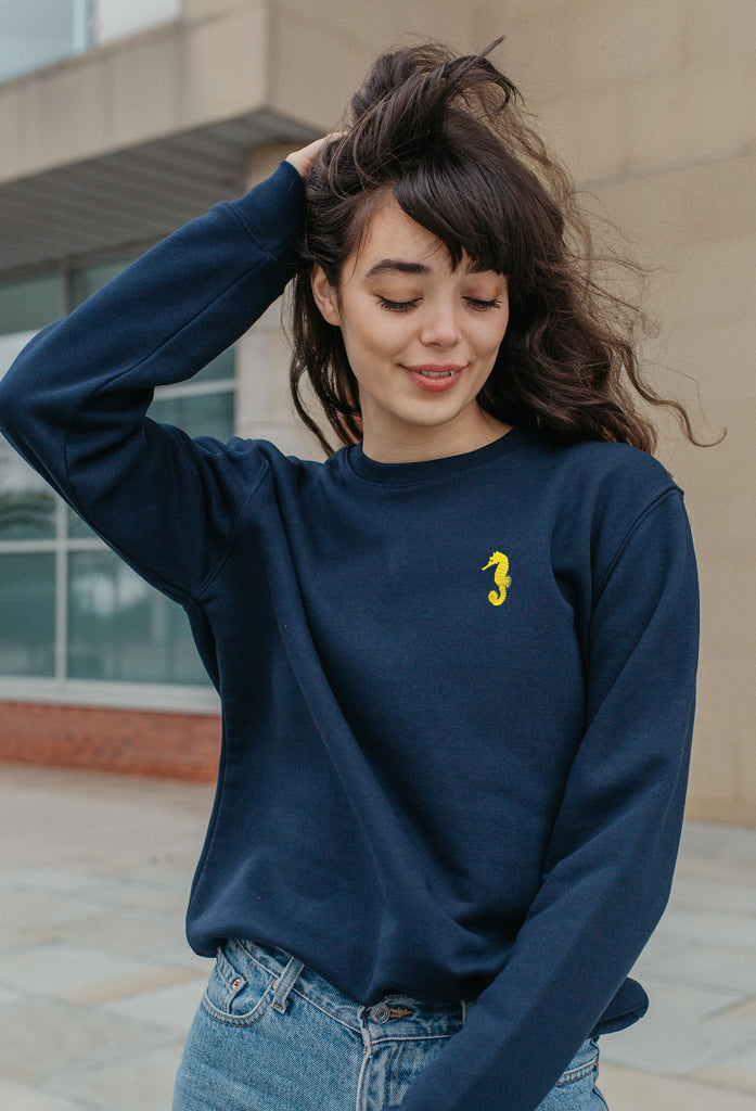 seahorse womens sweatshirt Big Wild Thought