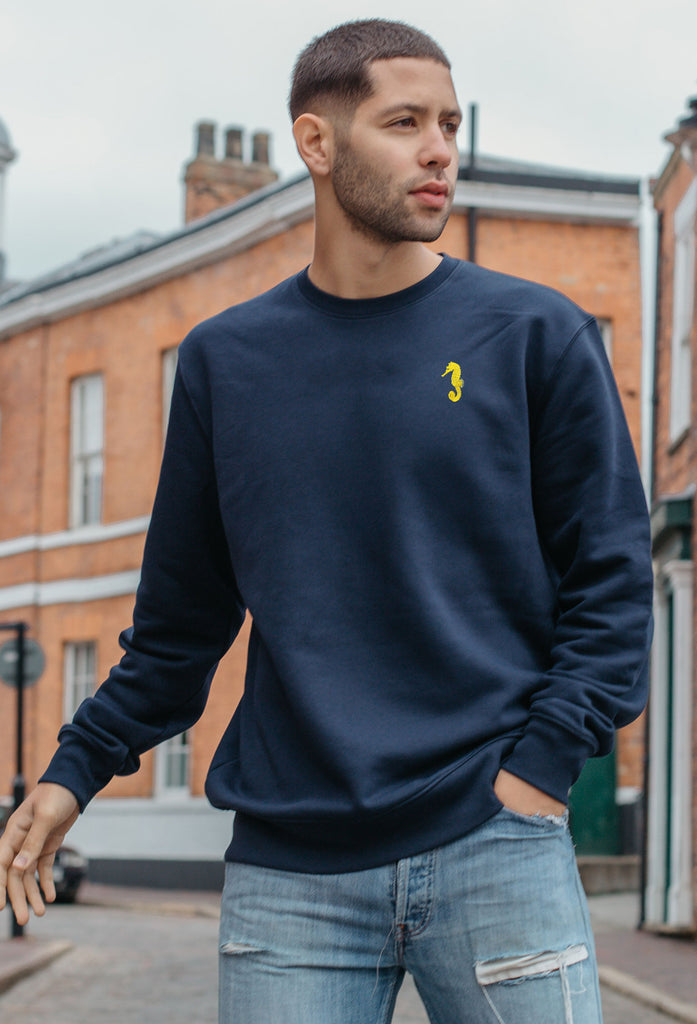 seahorse mens sweatshirt Big Wild Thought