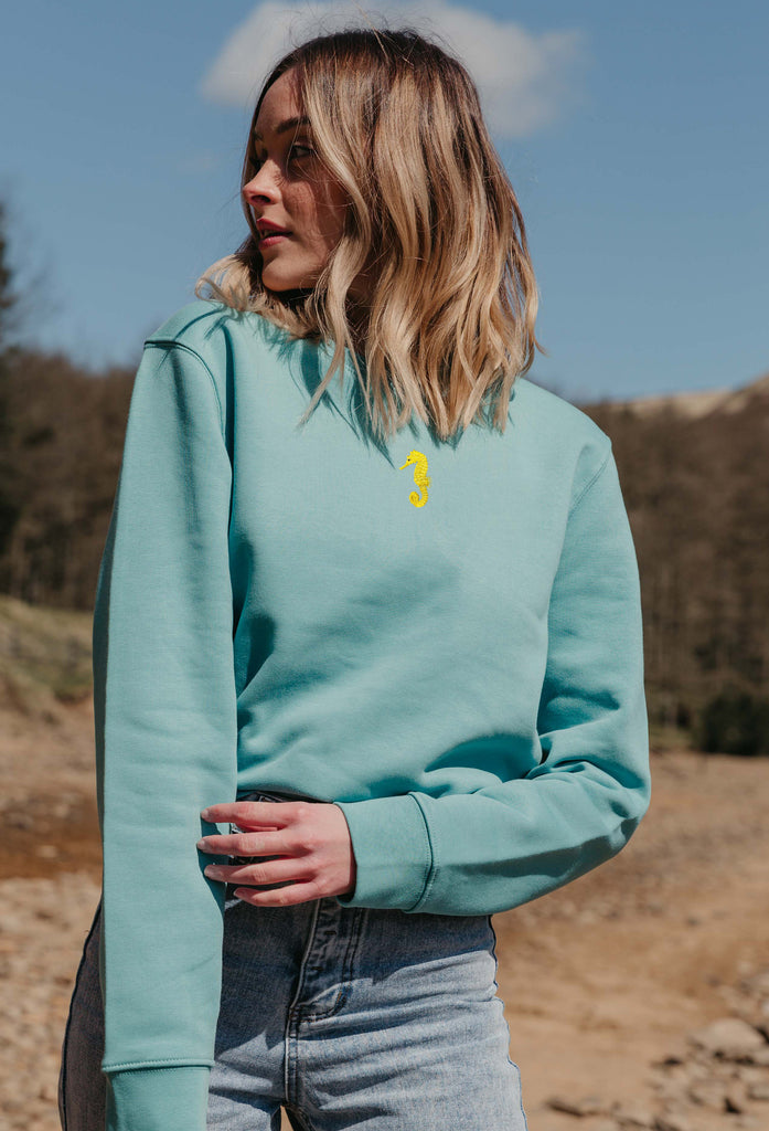 seahorse womens sweatshirt Big Wild Thought
