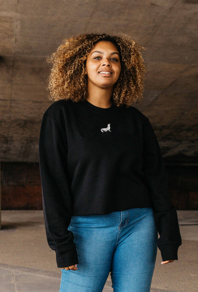 seal womens cropped sweatshirt Big Wild Thought