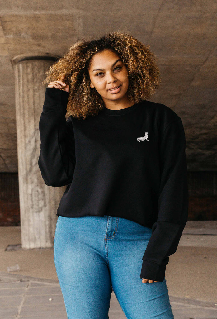 seal womens cropped sweatshirt Big Wild Thought