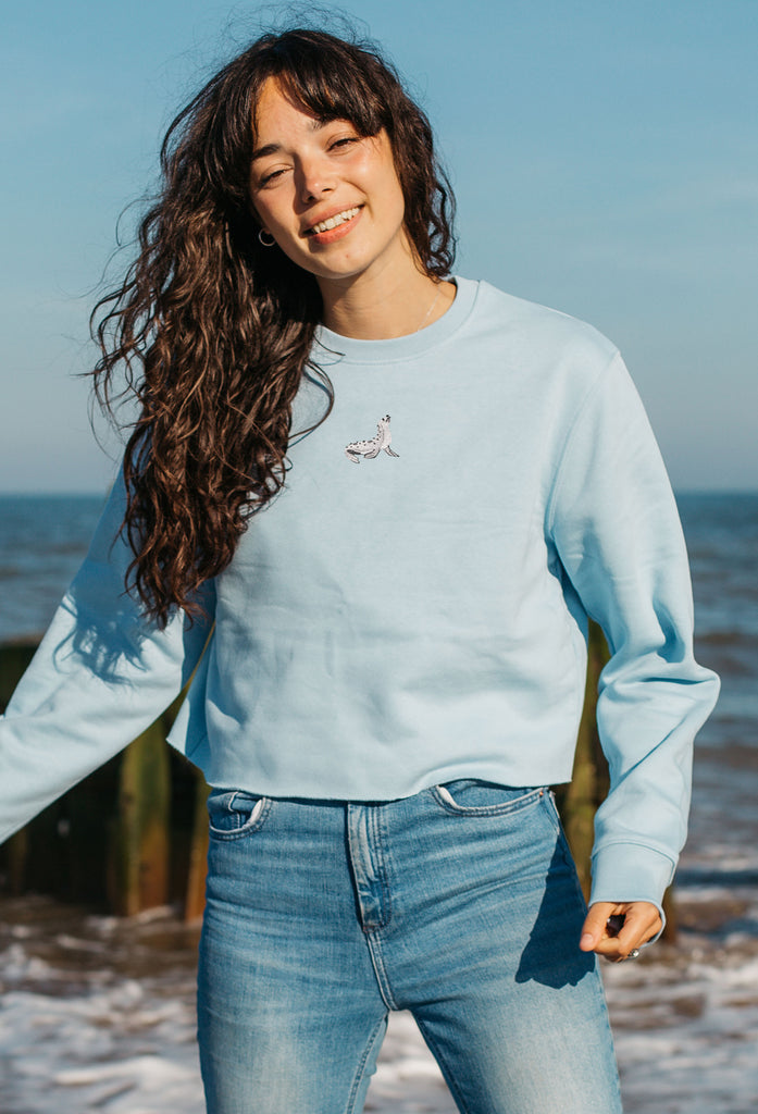seal womens cropped sweatshirt Big Wild Thought