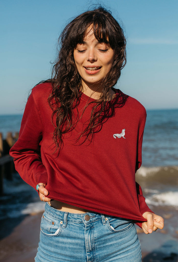 seal womens cropped sweatshirt Big Wild Thought