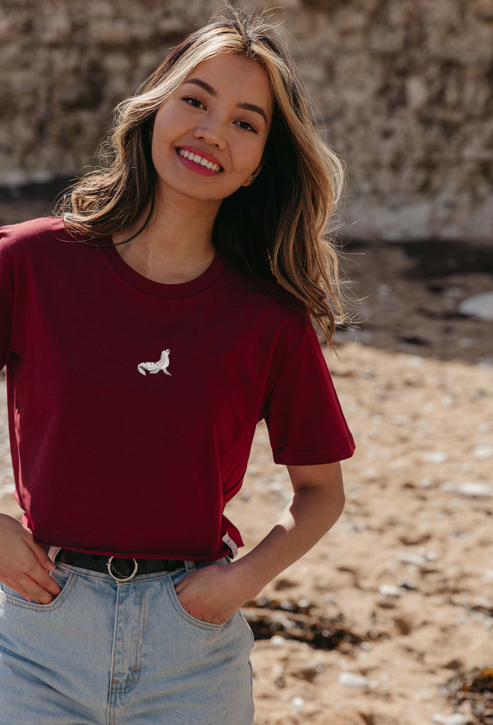 seal womens cropped t-shirt Big Wild Thought