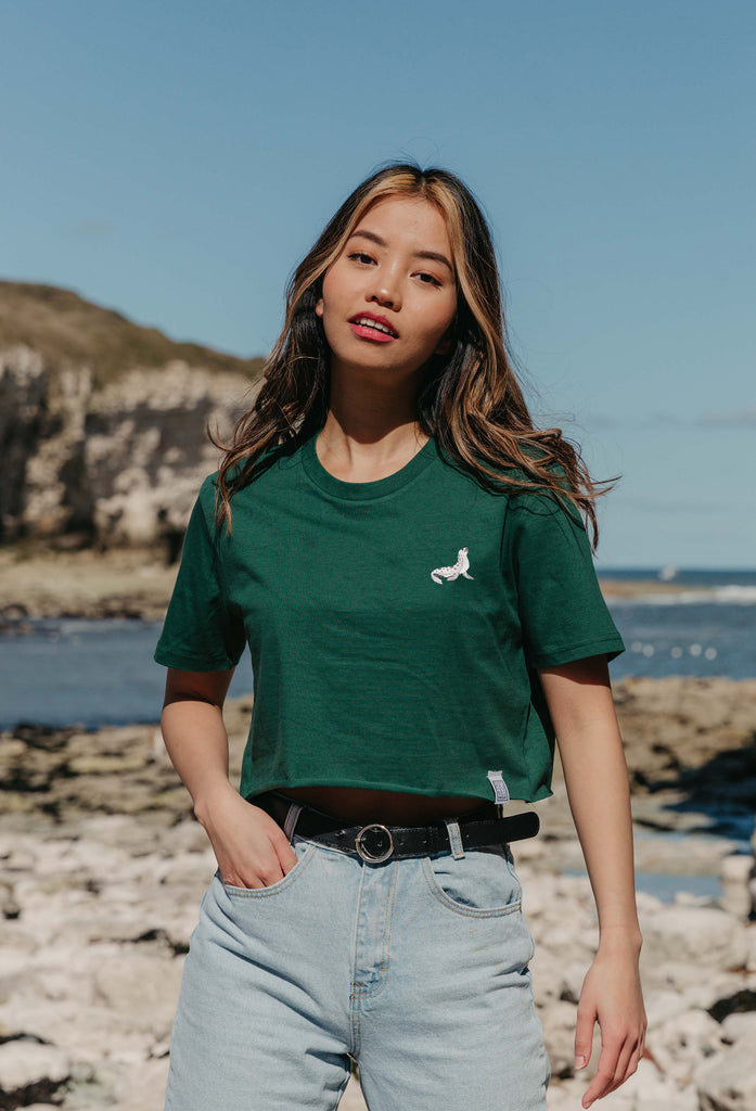 seal womens cropped t-shirt Big Wild Thought