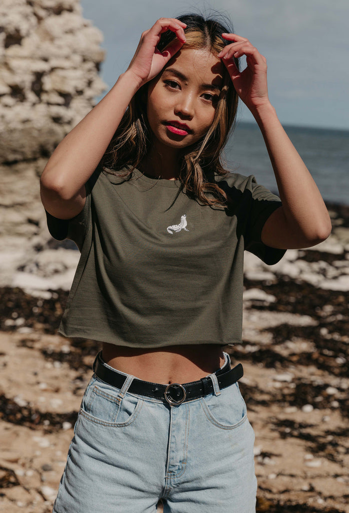 seal womens cropped t-shirt Big Wild Thought