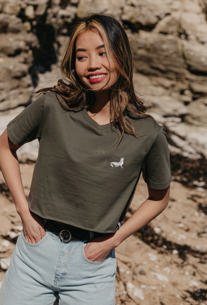 seal womens cropped t-shirt Big Wild Thought