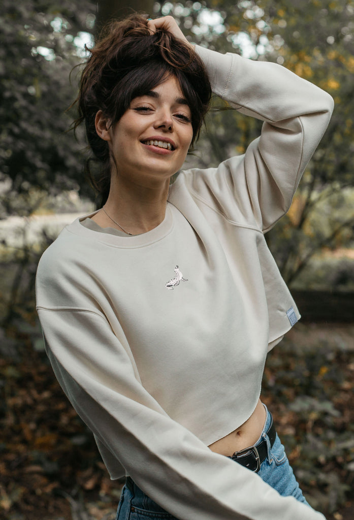 seal womens cropped sweatshirt Big Wild Thought
