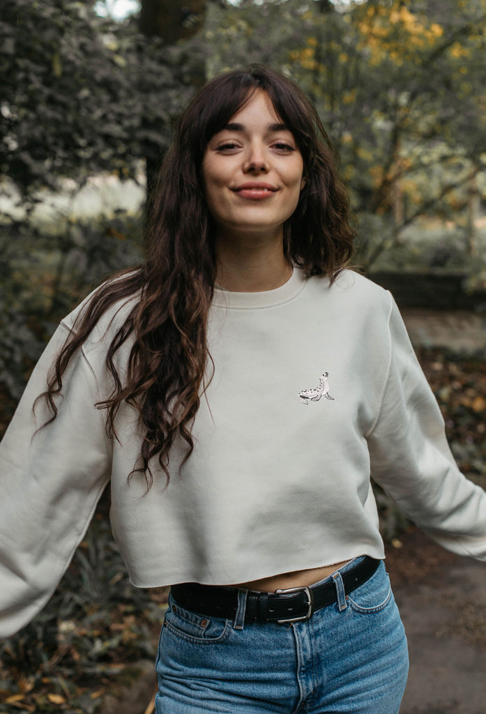seal womens cropped sweatshirt Big Wild Thought