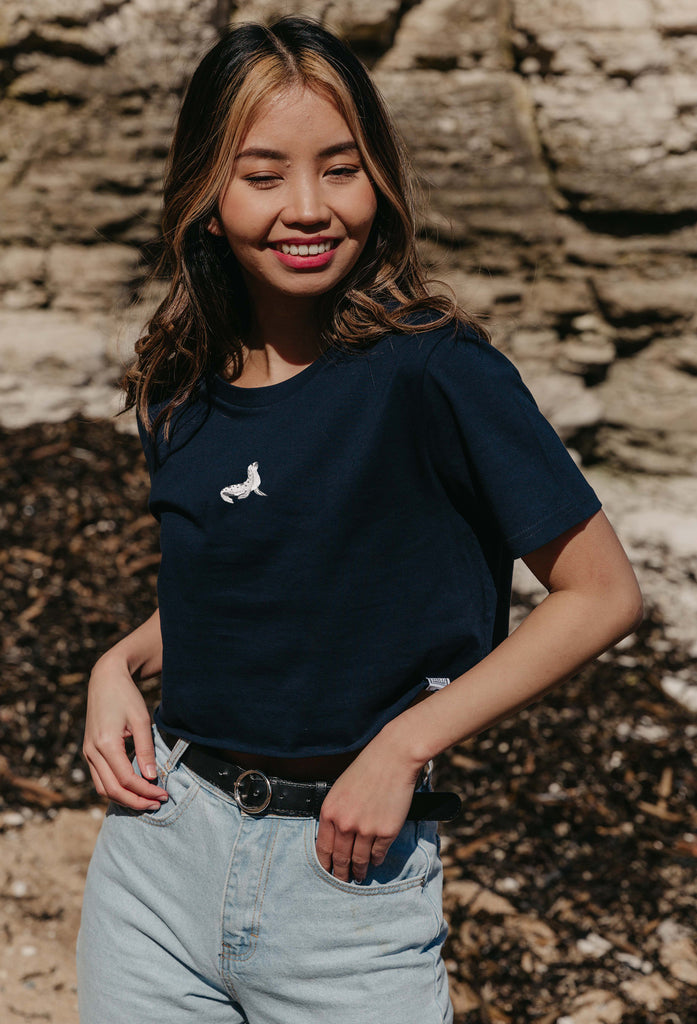 seal womens cropped t-shirt Big Wild Thought