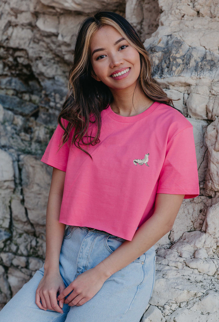 seal womens cropped t-shirt Big Wild Thought
