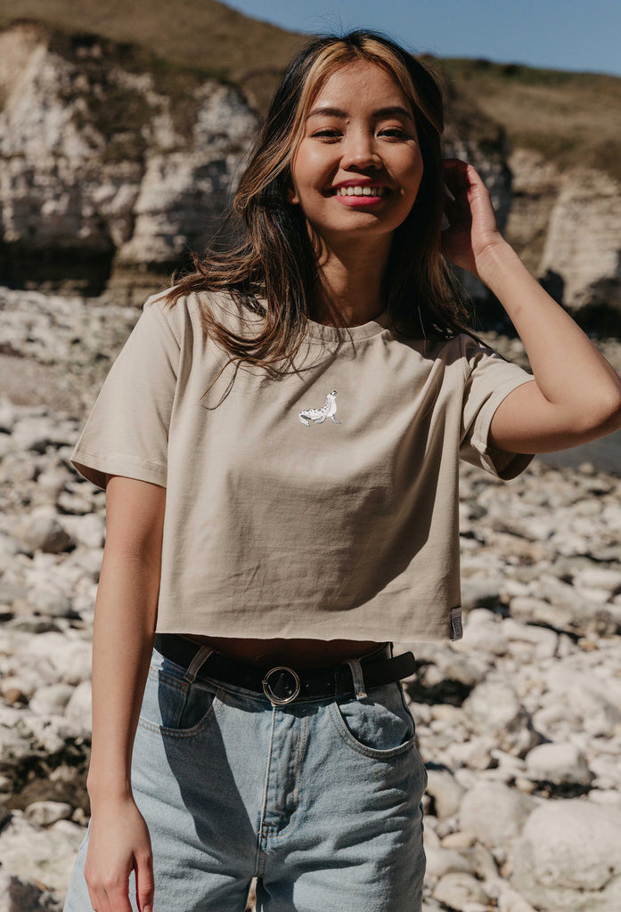 seal womens cropped t-shirt Big Wild Thought