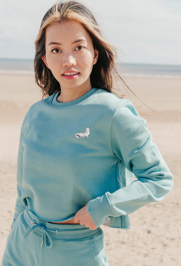 seal womens cropped sweatshirt Big Wild Thought