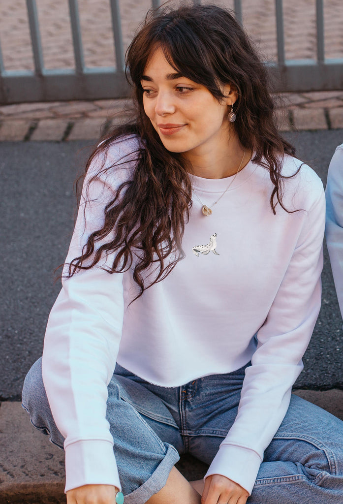 seal womens cropped sweatshirt Big Wild Thought