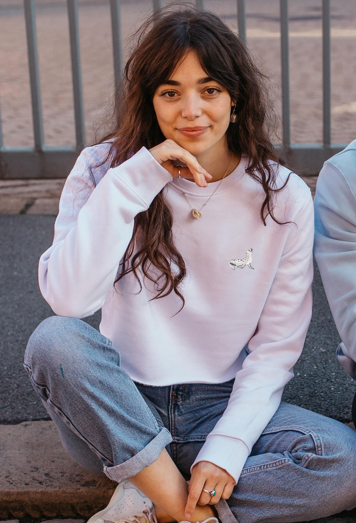 seal womens cropped sweatshirt Big Wild Thought