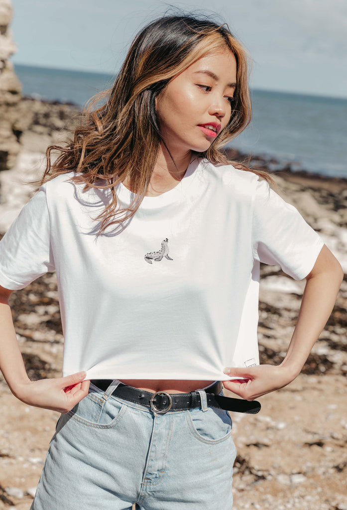 seal womens cropped t-shirt Big Wild Thought