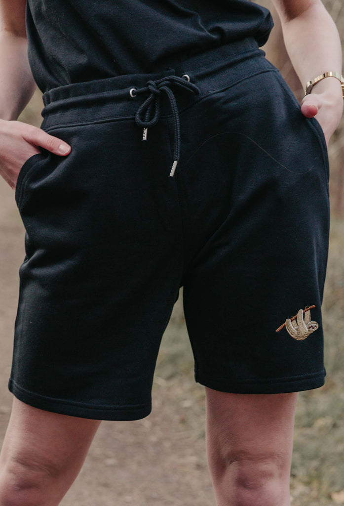 sloth womens sweat shorts Big Wild Thought