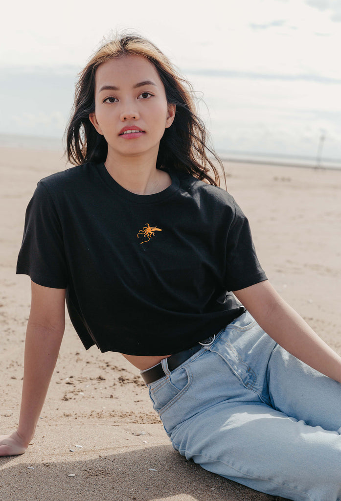 giant squid womens cropped t-shirt Big Wild Thought