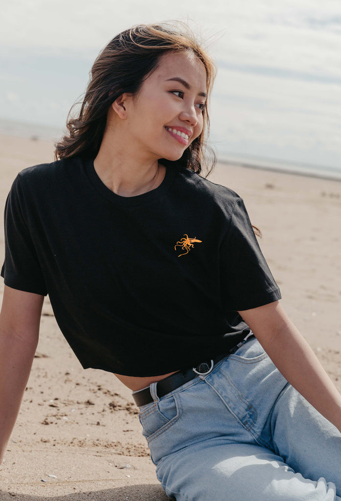 giant squid womens cropped t-shirt Big Wild Thought