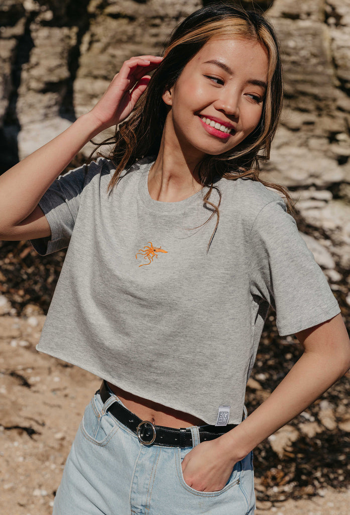 giant squid womens cropped t-shirt Big Wild Thought