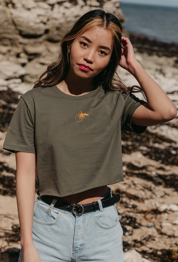 giant squid womens cropped t-shirt Big Wild Thought